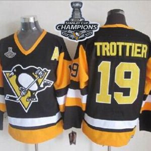 Amazing Penguins #19 Bryan Trottier Black CCM Throwback 2017 Stanley Cup Finals Champions Stitched NHL Jersey to show your team spirit