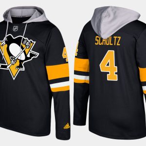 Gorgeous Penguins #4 Justin Schultz Black Name And Number Hoodie a must - have for collectors