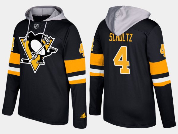 Gorgeous Penguins #4 Justin Schultz Black Name And Number Hoodie a must - have for collectors