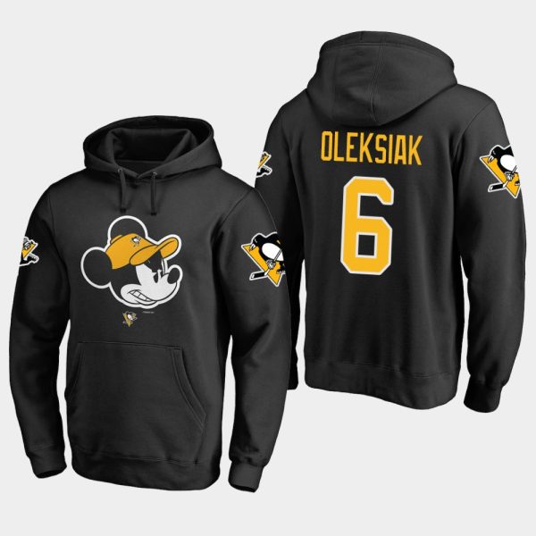 Stunning Penguins #6 Jamie Oleksiak Black 2018 Pullover Disney Game Face Hoodie to complete your fan gear collection