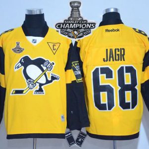Impressive Penguins #68 Jaromir Jagr Gold 2017 Stadium Series Stanley Cup Finals Champions Stitched NHL Jersey to complete your fan gear collection