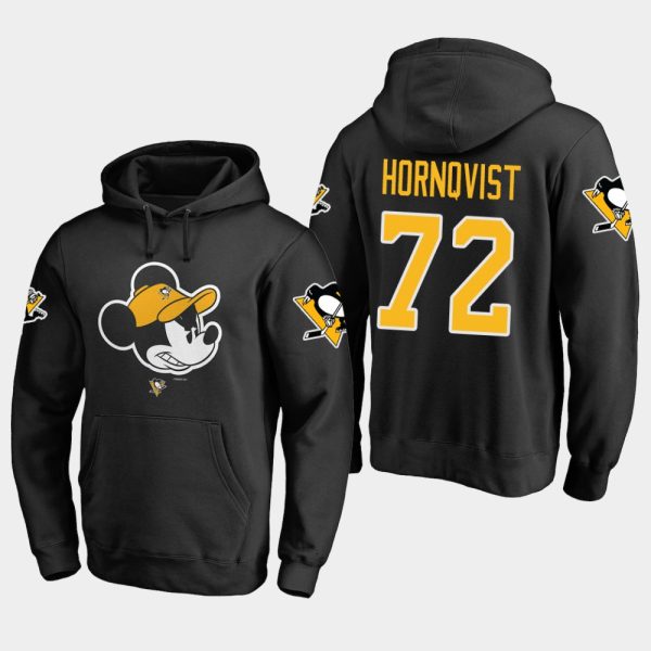 Amazing Penguins #72 Patric Hornqvist Black 2018 Pullover Disney Game Face Hoodie for die - hard hockey fans