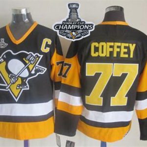 Fantastic Penguins #77 Paul Coffey Black CCM Throwback 2017 Stanley Cup Finals Champions Stitched NHL Jersey to stand out at the arena