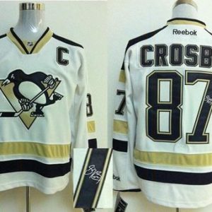 Sleek Penguins #87 Sidney Crosby White 2014 Stadium Series Autographed Stitched NHL Jersey to stand out at the arena