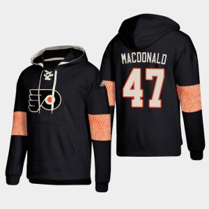 Fantastic Philadelphia Flyers #47 Andrew MacDonald Black adidas Lace Up Pullover Hoodie to complete your fan gear collection