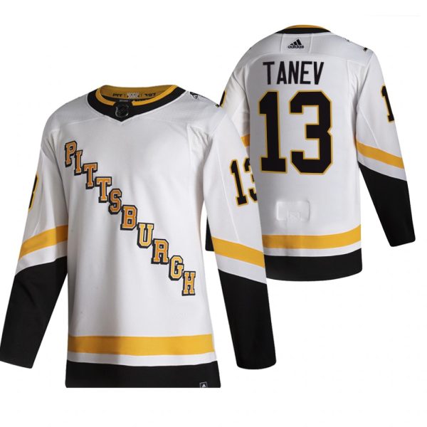 Stunning Pittsburgh Penguins #13 Brandon Tanev White Men's Adidas 2020 21 Reverse Retro Alternate NHL Jersey a must - have for collectors