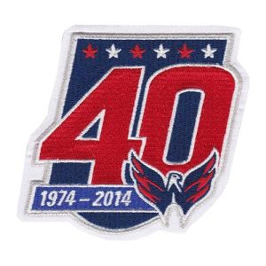 Stylish Stitched 2014 15 Washington Capitals 40th Team Anniversary Jersey Patch perfect for game days