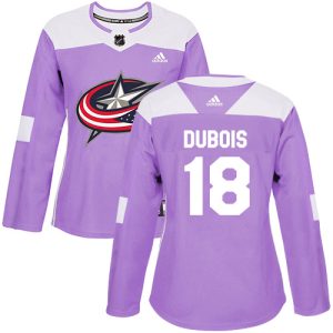 Amazing Adidas Blue Jackets #18 Pierre Luc Dubois Purple Authentic Fights Cancer Women's Stitched NHL Jersey perfect for game days