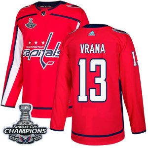 Sleek Adidas Capitals #13 Jakub Vrana Red Home Authentic Stanley Cup Final Champions Stitched NHL Jersey for die - hard hockey fans