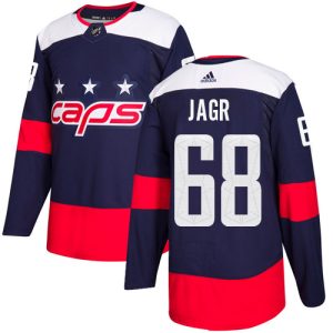 Gorgeous Adidas Capitals #68 Jaromir Jagr Navy Authentic 2018 Stadium Series Stitched NHL Jersey perfect for game days