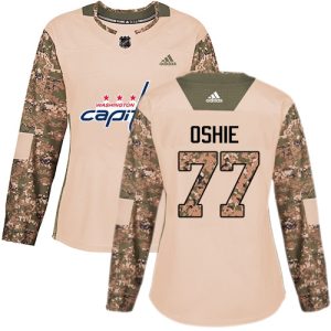 Impressive Adidas Capitals #77 T.J. Oshie Camo Authentic 2017 Veterans Day Women's Stitched NHL Jersey a must - have for collectors