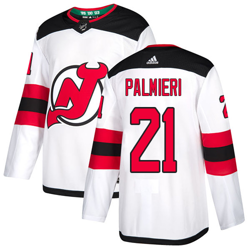 Sleek Adidas Devils #21 Kyle Palmieri White Road Authentic Stitched NHL Jersey perfect for game days