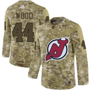 Impressive Adidas Devils #44 Miles Wood Camo Authentic Stitched NHL Jersey for die - hard hockey fans