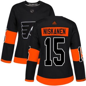Impressive Adidas Flyers #15 Matt Niskanen Black Alternate Authentic Women's Stitched NHL Jersey to complete your fan gear collection