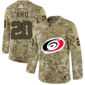 Amazing Adidas Hurricanes #20 Sebastian Aho Camo Authentic Stitched NHL Jersey for die - hard hockey fans