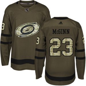 Amazing Adidas Hurricanes #23 Brock McGinn Green Salute to Service Stitched NHL Jersey for die - hard hockey fans