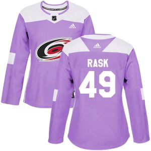 Amazing Adidas Hurricanes #49 Victor Rask Purple Authentic Fights Cancer Women's Stitched NHL Jersey to complete your fan gear collection