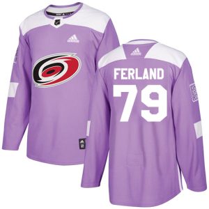 Impressive Adidas Hurricanes #79 Michael Ferland Purple Authentic Fights Cancer Stitched NHL Jersey to complete your fan gear collection
