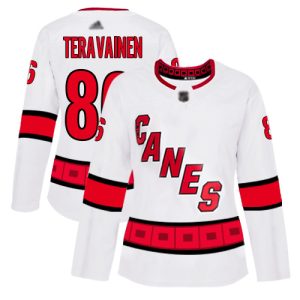 Stylish Adidas Hurricanes #86 Teuvo Teravainen White Road Authentic Women's Stitched NHL Jersey a must - have for collectors
