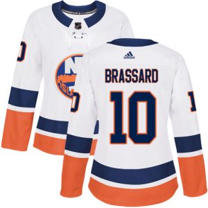 Amazing Adidas Islanders #10 Derek Brassard White Road Authentic Women's Stitched NHL Jersey to show your team spirit