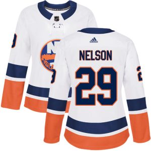Gorgeous Adidas Islanders #29 Brock Nelson White Road Authentic Women's Stitched NHL Jersey to complete your fan gear collection
