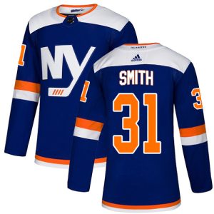 Unique Adidas Islanders #31 Billy Smith Blue Authentic Alternate Stitched NHL Jersey a must - have for collectors