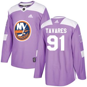 Unique Adidas Islanders #91 John Tavares Purple Authentic Fights Cancer Stitched Youth NHL Jersey to complete your fan gear collection