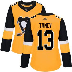 Sleek Adidas Penguins #13 Brandon Tanev Gold Alternate Authentic Women's Stitched NHL Jersey to show your team spirit