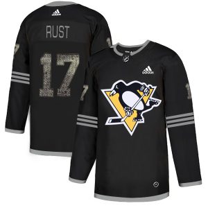 Gorgeous Adidas Penguins #17 Bryan Rust Black Authentic Classic Stitched NHL Jersey for die - hard hockey fans