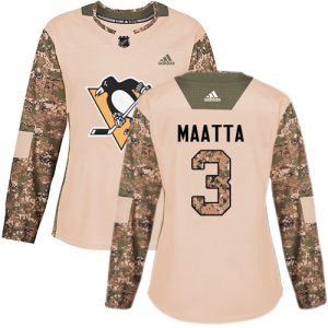 Fantastic Adidas Penguins #3 Olli Maatta Camo Authentic 2017 Veterans Day Women's Stitched NHL Jersey to complete your fan gear collection