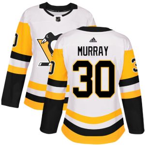 Stylish Adidas Penguins #30 Matt Murray White Road Authentic Women's Stitched NHL Jersey to show your team spirit
