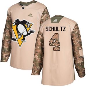Fantastic Adidas Penguins #4 Justin Schultz Camo Authentic 2017 Veterans Day Stitched NHL Jersey for ultimate sports enthusiasts