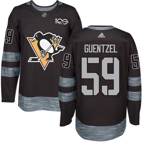 Unique Adidas Penguins #59 Jake Guentzel Black 1917 2017 100th Anniversary Stitched NHL Jersey to show your team spirit