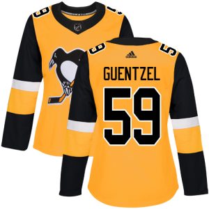 Gorgeous Adidas Penguins #59 Jake Guentzel Gold Alternate Authentic Women's Stitched NHL Jersey to stand out at the arena
