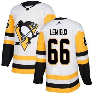 Gorgeous Adidas Penguins #66 Mario Lemieux White Road Authentic Stitched NHL Jersey a must - have for collectors