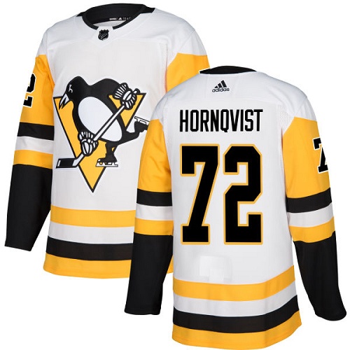 Sleek Adidas Penguins #72 Patric Hornqvist White Road Authentic Stitched NHL Jersey perfect for game days