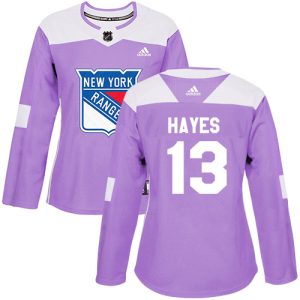 Impressive Adidas Rangers #13 Kevin Hayes Purple Authentic Fights Cancer Women's Stitched NHL Jersey for die - hard hockey fans
