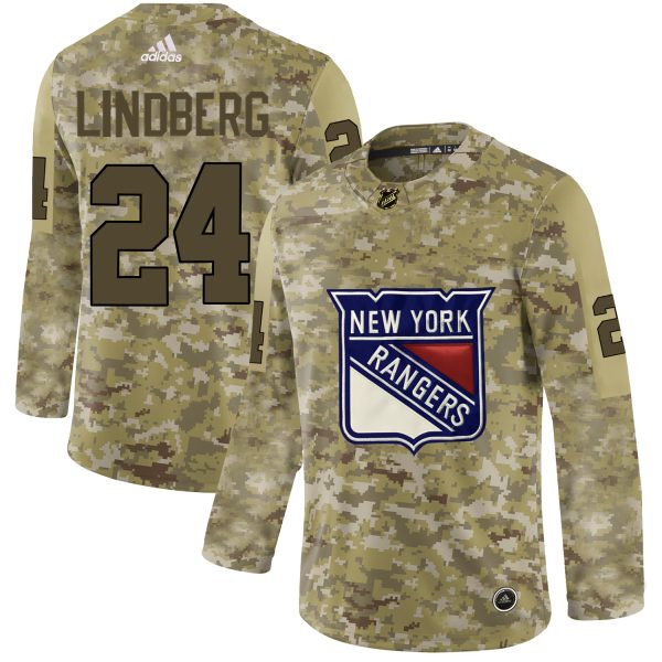 Amazing Adidas Rangers #24 Oscar Lindberg Camo Authentic Stitched NHL Jersey for ultimate sports enthusiasts