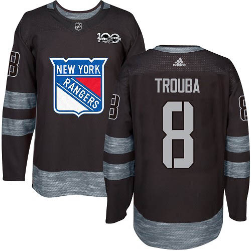 Impressive Adidas Rangers #8 Jacob Trouba Black 1917 2017 100th Anniversary Stitched NHL Jersey for die - hard hockey fans