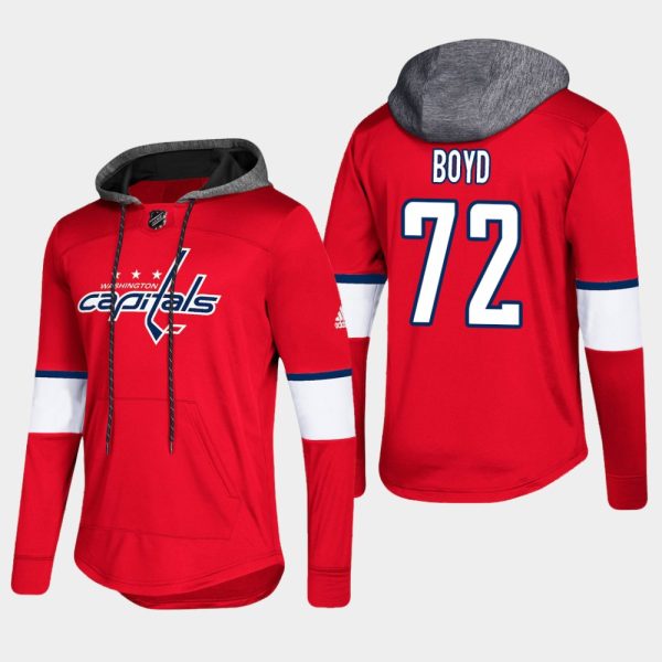 Sleek Capitals #72 Travis Boyd Red 2018 Pullover Platinum Hoodie a must - have for collectors