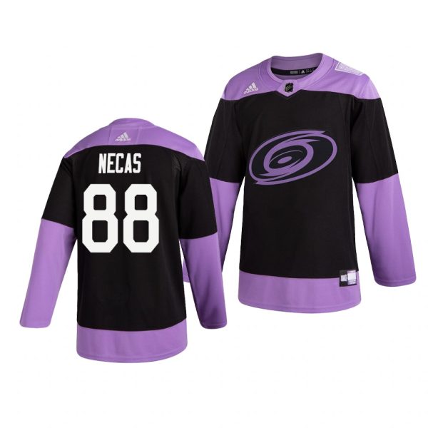 Unique Carolina Hurricanes #88 Martin Necas Adidas Men's Hockey Fights Cancer Practice NHL Jersey Black to show your team spirit