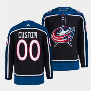 Stunning Columbus Blue Jackets Custom Men's adidas Reverse Retro 2.0 Authentic Player Jersey Navy perfect for game days