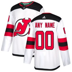 Gorgeous Men's Adidas Devils Personalized Authentic White Road NHL Jersey perfect for game days