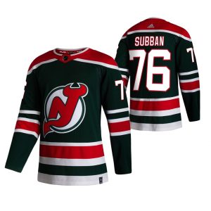 Fantastic New Jersey Devils #76 P.K. Subban Green Men's Adidas 2020 21 Reverse Retro Alternate NHL Jersey to stand out at the arena