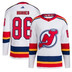 Impressive New Jersey Devils #86 Jack Hughes Men's adidas Reverse Retro 2.0 Authentic Player Jersey White a must - have for collectors