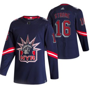 Impressive New York Rangers #16 Ryan Strome Navy Men's Adidas 2020 21 Reverse Retro Alternate NHL Jersey to complete your fan gear collection