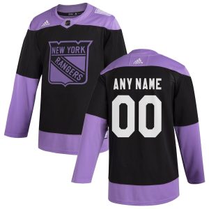 Stylish New York Rangers Adidas Hockey Fights Cancer Custom Practice Jersey Black to stand out at the arena