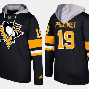 Stunning Penguins #19 Jean Pronovost Black Name And Number Hoodie to stand out at the arena