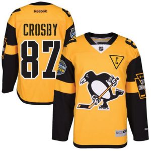 Sleek Penguins #87 Sidney Crosby Gold 2017 Stadium Series Stitched Youth NHL Jersey for die - hard hockey fans
