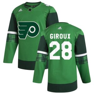Sleek Philadelphia Flyers #28 Claude Giroux Men's Adidas 2020 St. Patrick's Day Stitched NHL Jersey Green to complete your fan gear collection